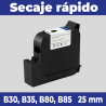 Cartutx original Bentsai EB22BL, tinta de secatge ràpid (solvent) per a marcar sobre superfícies no absorbents, de 25 mm